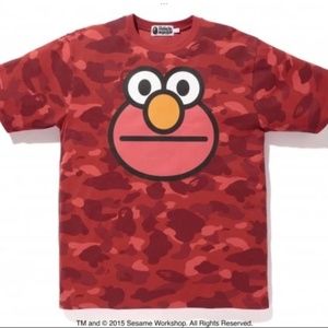 Bape x Baby Milo x Sesame Street Red Camo Tee